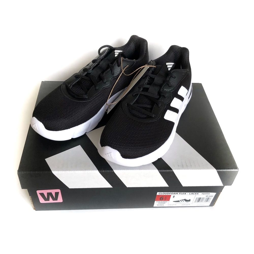 NEW Adidas Women's Cloudfoam Wide Fit Running Walking Sneaker Shoes Size 6.5